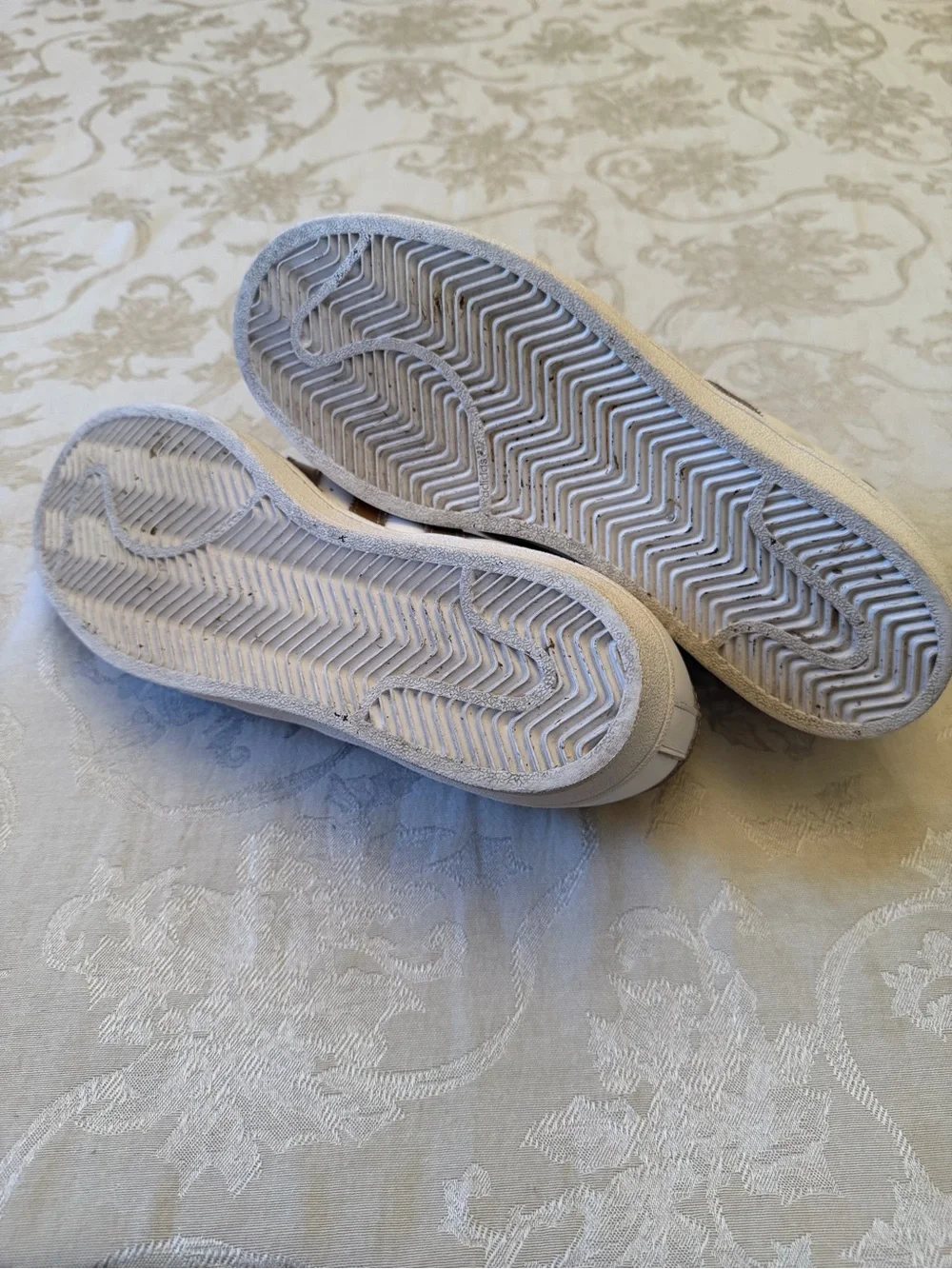 Adidas Women’s Superstar White Gold Metallic Shell-Toe Shoes Retro Size 9 - Picture 9 of 11